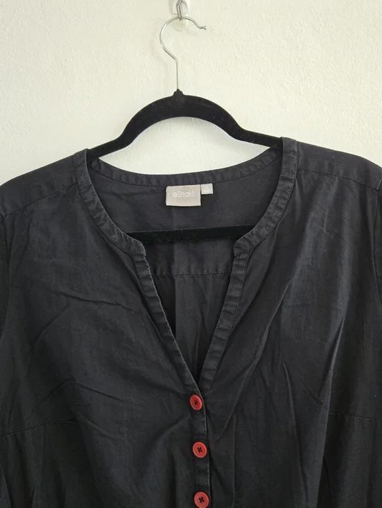 eshakti Black Dress with Embrodered Bird And Floral Design Size 1X-18W - Picture 4 of 9